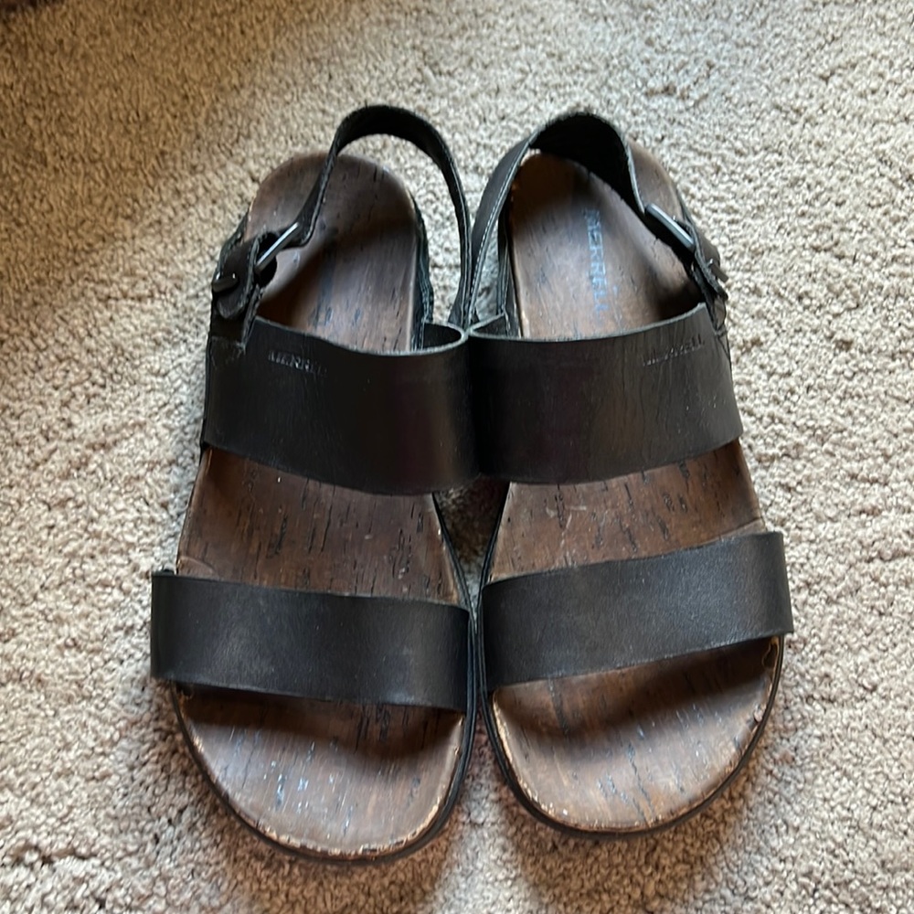 Merrell black strappy sandals